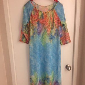 Colorful Light Blue Beach Cover-up